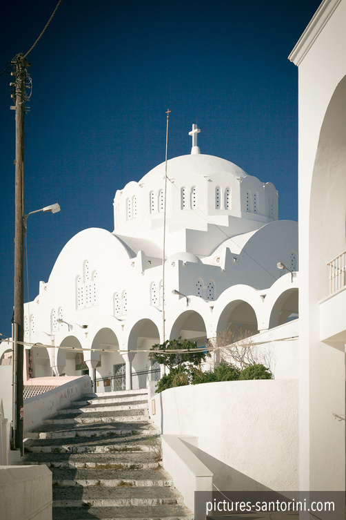 Fira: White Orthodox Cathedral